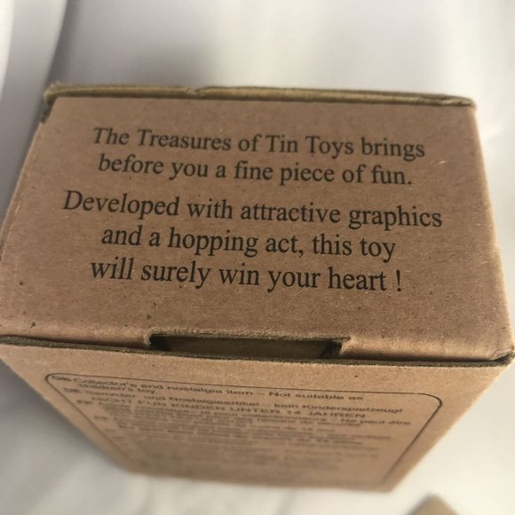 Wind Up Key Jumping World Treasures Nostalgia Classic Tin Toy Reproduction & Box - Picture 5 of 12